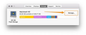 Используйте очищаемое пространство macOS Sierra для оптимизации пространства на жестком диске