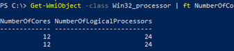 קבל את המספר הכולל של הליבות ב-Windows עם PowerShell