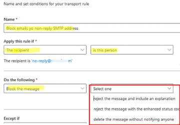 Создайте адрес электронной почты без ответа в Exchange Server/Microsoft 365