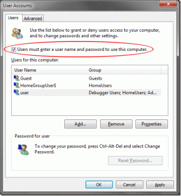Configurar Windows 7/10 para iniciar sesión automáticamente