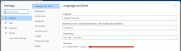 Cómo cambiar la zona horaria y el idioma en Outlook