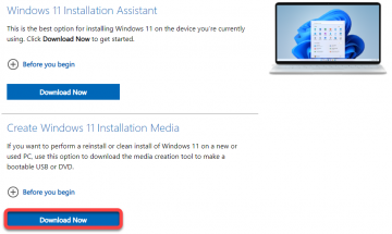Как загрузить Windows 11 с помощью Media Creation Tool