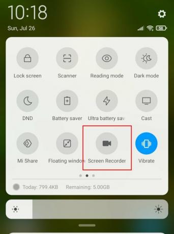 Android Quick Tile Screen Recorder 1