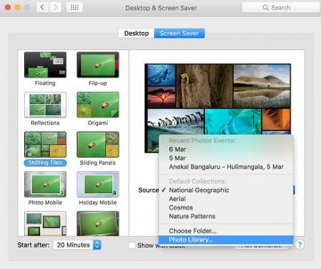 Jak ustawić bibliotekę zdjęć jako wygaszacz ekranu na komputerze Mac?