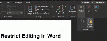 Cómo restringir la edición en documentos de Word