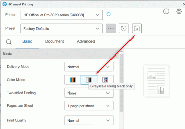 Как да отпечатвате черно-бели документи на Microsoft Word