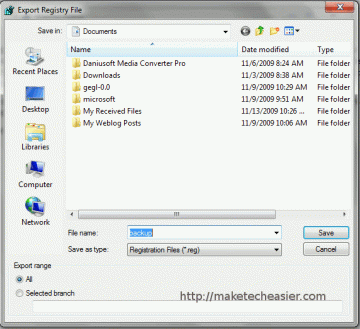 Как сделать резервную копию реестра в Windows 7