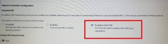 Controller LAN via cavo di rete Windows abilitato