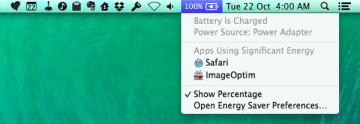 Ugotovite, katere aplikacije v OS X Mavericks najbolj praznijo baterijo