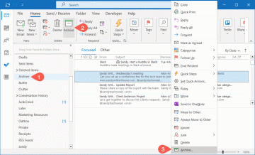 Kako arhivirati e-pošto v programu Microsoft Outlook