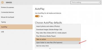 Configura le impostazioni predefinite di AutoPlay in Windows 10