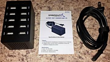 Laad meerdere apparaten op met Sabrent's 10-poorts USB-oplader