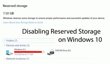 Kuidas keelata reserveeritud salvestusruum Windows 10 -s