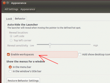 Как восстановить рабочее пространство в Ubuntu 14.10