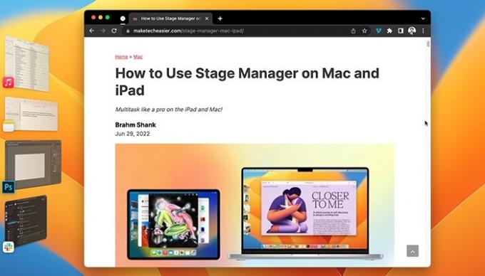 Macos Ventura har Stage Manager
