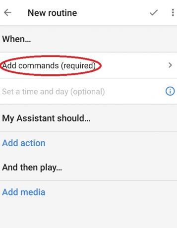 Come creare una routine di emergenza Android con l'Assistente Google Aggiungi comando