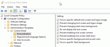 Empêcher les utilisateurs de modifier l'économiseur d'écran/écran de verrouillage dans Windows