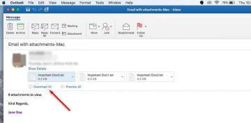 Hoe alle bijlagen van Outlook-e-mails te downloaden