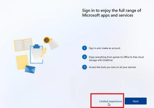Win11 senza Microsoft Limited Experience