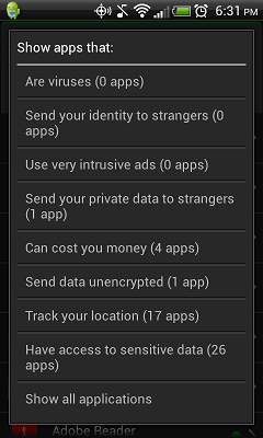 Usa Clueful per conoscere il tuo rischio per la privacy su Android