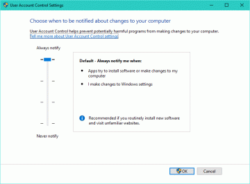 Non disabilitare la funzione di controllo dell'accesso utente in Windows