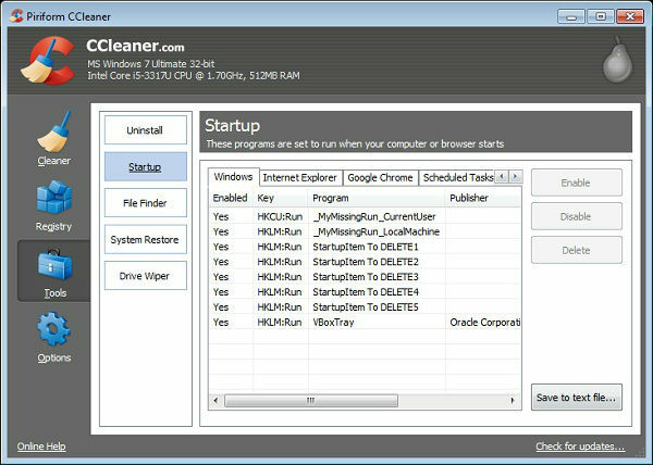 elimina i file in modo sicuro con ccleaner