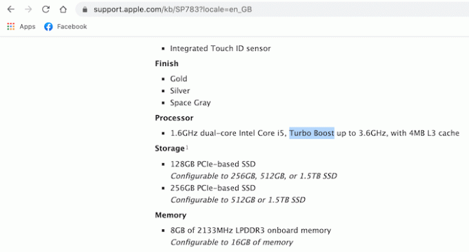 Apple публікує докладні технічні специфікації для кожного зі своїх Mac.