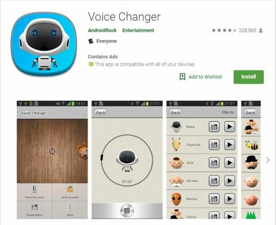 App per cambiare voce Androidrock