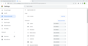 הגדרות תוכן של Google Chrome: מדריך מלא