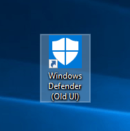 ripristino-windows-defender-vecchio-ui-scorciatoia-creato