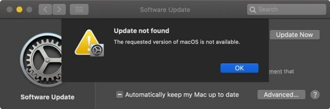 Download von Macos-Installationsprogrammen nicht verfügbar
