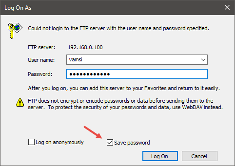 es-file-explorer-enter-felhasználónév-jelszó