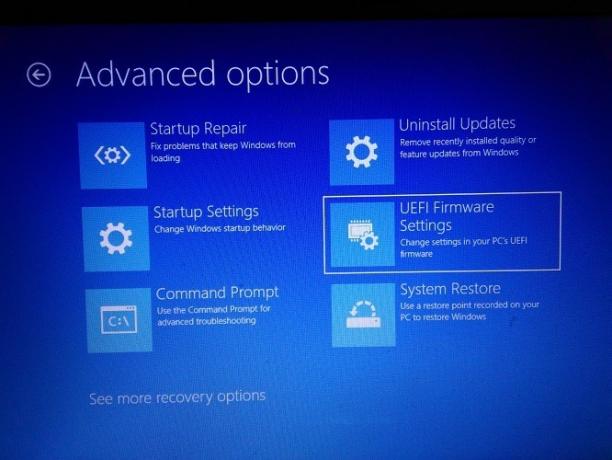 Impostazioni firmware Uefi Windows 10
