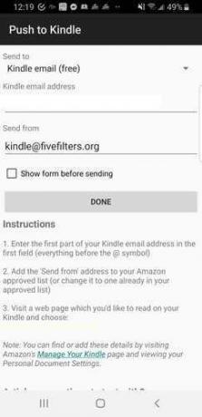 Android Web To Kindle Push To Kindle Email