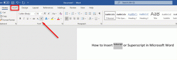 Как да вмъкнете горен и долен индекс в Microsoft Word