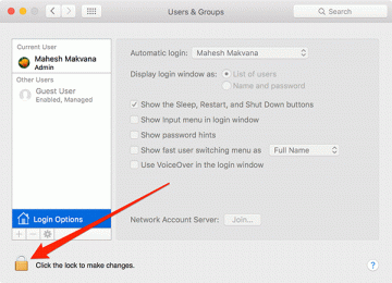 Sådan fjernes dit navn fra menulinjen på din Mac