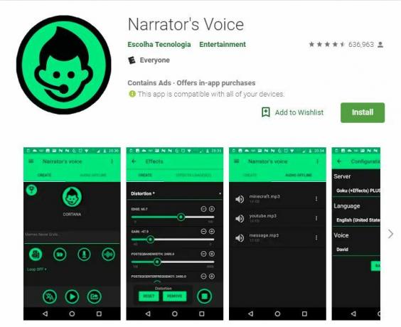 Voce delle app per cambiare voce Narratori Voce
