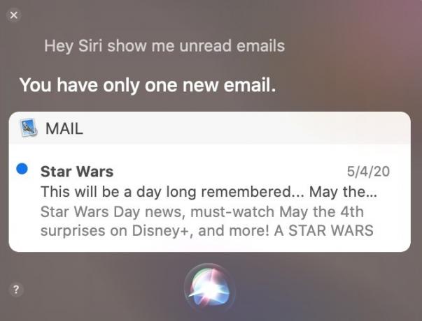 น่าแปลกใจที่ใช้อีเมล Siri Mac