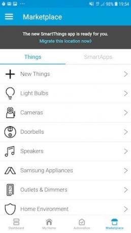 คุณสามารถติดตั้ง SmartApps เพิ่มเติมใน Marketplace ของ Samsung