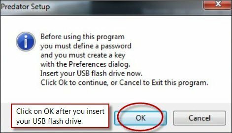 blocco-sblocco-computer-predator-definire-password-finestra di dialogo-dopo-unità-flash