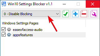 Ocultar configuración Página 09 Desactivar bloqueo