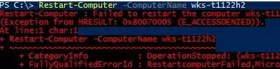 restart-computer: juurdepääs on keelatud 0x80070005