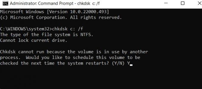 Problema del disco rigido di Windows Chkdsk