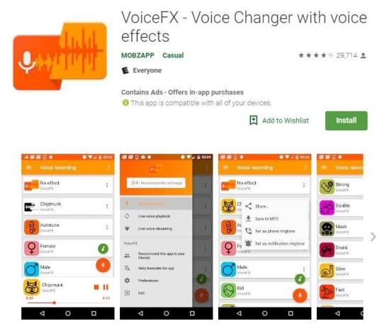 App per cambiare voce Voicefx