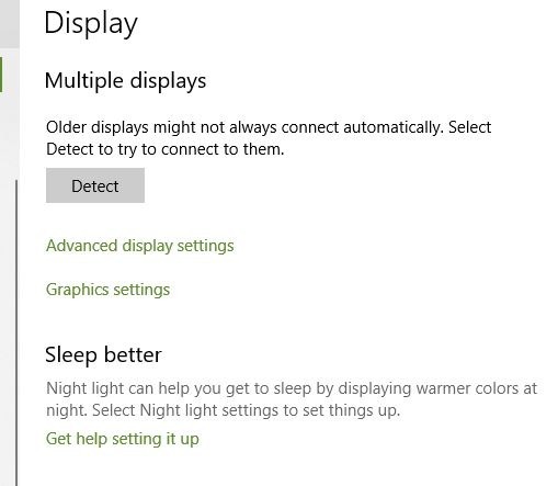 Monitor sfarfallio Impostazioni di visualizzazione avanzate di Windows