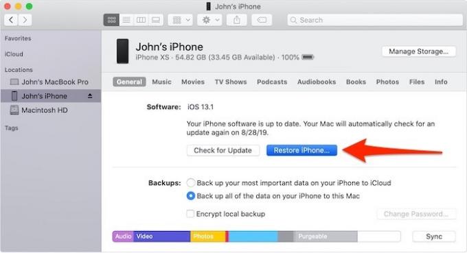 Atrakinti „iPhone“ Pamiršau slaptažodį Atkurti „iPhone“