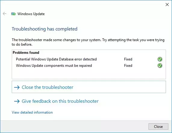 Windowsi värskenduse tõrkeotsingu tööriistad – parandage Windowsi värskenduse andmebaasi kahjustus