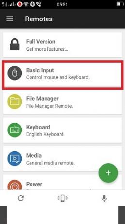 Input di base del mouse Android