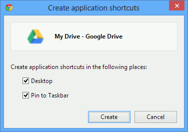 Integra Google Apps in Windows8-google-app-shortcut