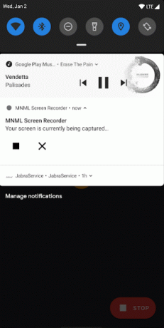 Nahrávač obrazovky Mnml aplikácií pre aplikáciu pre Android